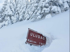 Uludağ´da kar kalınlığı 1,6 metre 