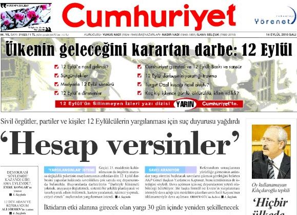 'Hayır'cı Cumhuriyet'ten 12 Eylül dizisi