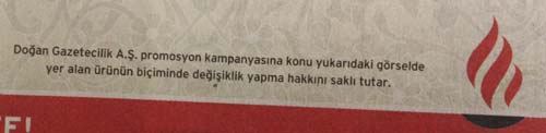 Milliyet'ten promosyon aldatmacası