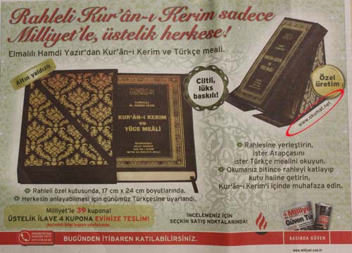 Milliyet'ten promosyon aldatmacası Milliyet'ten promosyon aldatmacası
