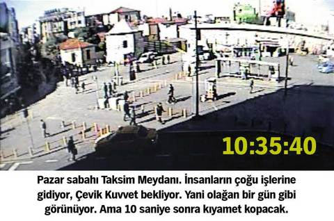 Taksim'deki patlama kamerada