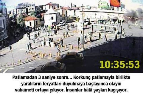 Taksim'deki patlama kamerada