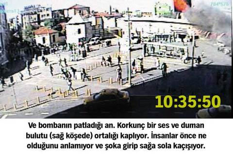 Taksim'deki patlama kamerada