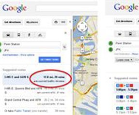 Google Maps'te gerçek zamanlı trafik bilgisi!