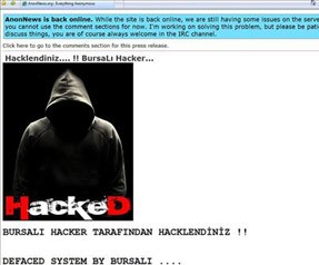 Türk hacker Anonymous'u hackledi! 