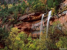 Emerald Pools Waterfall, Zion National Park, Utah