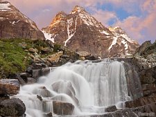 Waterfall Near Lake Oesa, Yoho National Park, British Columb