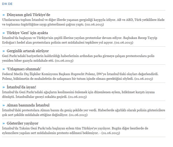 Gezi Parkı olaylarına Almanya'dan büyük ilgi Gezi Parkı olaylarına Almanya'dan büyük ilgi
