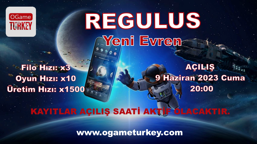 Yeni Evren REGULUS Açılıyor. www.ogameturkey.com