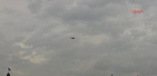 Düşen helikopterin ilk görüntüsü 