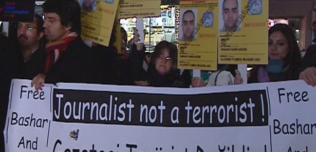 Gazeteci Bashar için eylem