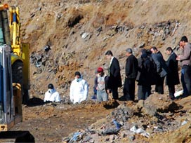 Jandarma Komutanlığı bahçesinde kazı