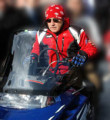 Cemil Çiçek'ten kar motosikleti şovu VİDEO