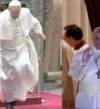 Papa Francis, düşmekten son anda kurtuldu