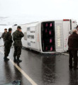 Sivas'ta yolcu otobüsü devrildi: 45 yaralı / GALERİ