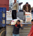 Konya'dan Suriyelilere 27 ton un