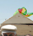 Terörist cenazesinde Öcalan posteri