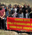 Tunceli'de karakol protestosu