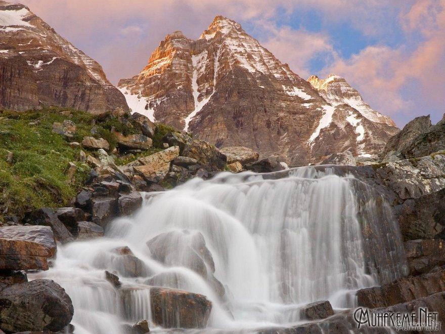 Waterfall Near Lake Oesa, Yoho National Park, British Columb